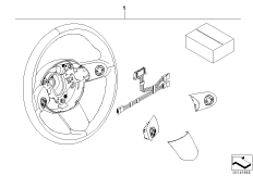 К-т доосн.многофункц. рулевым колесом для BMW R50 Cooper W10 (схема запасных частей)