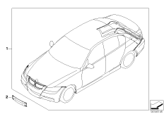 К-т доосн.аэродинамическим к-том в M-ст. для BMW E90N 328i N51 (схема запасных частей)