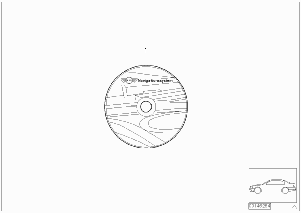 CD с дор.картами для системы навигации для BMW R50 One D W17 (схема запчастей)