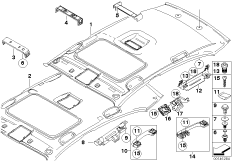 Потолок для BMW E87 120i N46 (схема запасных частей)