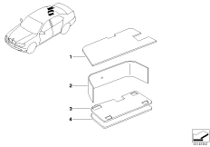 Защитные маты аккумуляторной батареи для BMW E46 330i M54 (схема запасных частей)