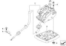 Перекл.КПП стептроник привод на все кол. для BMW E83N X3 2.0d N47 (схема запасных частей)