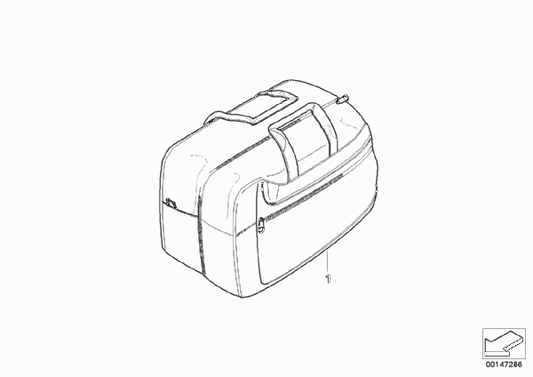 Внутренний карман для чемодана для BMW K26 R 1200 RT 05 (0368,0388) 0 (схема запчастей)