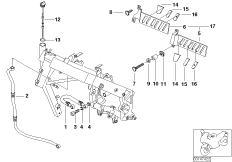 Трубопроводы смазочной системы для BMW K14 F 650 CS 04 (0177,0187) 0 (схема запасных частей)