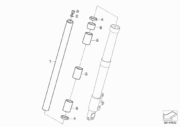 Вертикальная полая стойка для BMW K29 R 1200 S (0366,0396) 0 (схема запчастей)