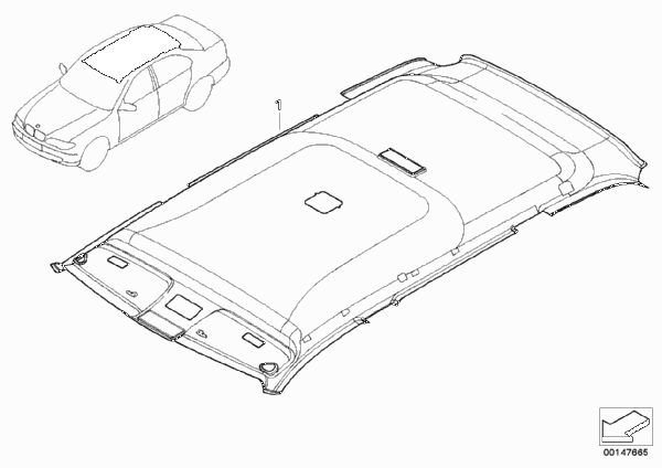 Защитные маты с покрытием для BMW E46 325i M54 (схема запчастей)