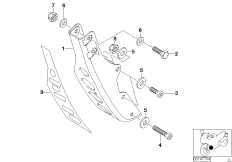 Передний лонжерон для MOTO R13 F 650 GS Dakar 00 (0173,0183) 0 (схема запасных частей)