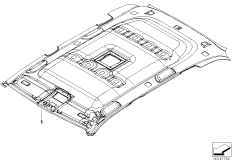 Потолок для BMW E53 X5 4.4i N62 (схема запасных частей)
