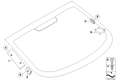 Детали усилителя разнесенной антенны для BMW E63 650i N62N (схема запасных частей)