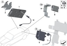Антенный усилитель для ROLLS-ROYCE RR1N Phantom N73 (схема запасных частей)