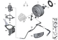 Вакуумный насос усилителя тормозов для BMW E87 116i N45 (схема запасных частей)