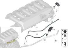 Система впуска - управляется разрежением для BMW E71 X6 30dX M57N2 (схема запасных частей)