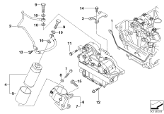 Головка блока цилиндров-Vanos/доп.элем. для BMW E46 M3 CSL S54 (схема запасных частей)