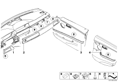 Планки Titan Line Interieur для BMW E91N 325i N53 (схема запасных частей)