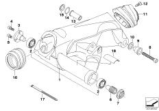 Качающийся рычаг заднего колеса для BMW K25H HP2 Megamoto (0310,0320) 0 (схема запасных частей)