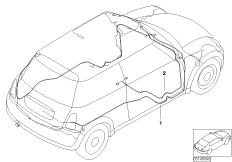 Основной жгут проводов для BMW R50 One 1.4i W10 (схема запасных частей)