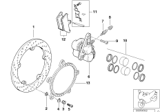 Тормозн.механизм колеса Пд Integral ABS для BMW R22 R 1150 RT 00 (0419,0499) 0 (схема запасных частей)