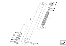 Вертикальная полая стойка для MOTO K25H HP2 Enduro (0369,0389) 0 (схема запасных частей)