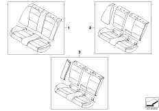 Доосн.кожаной обивкой заднего сиденья для BMW E91 330i N52 (схема запасных частей)