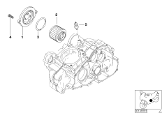 Масляный фильтр для BMW R13 F 650 GS 04 (0175,0185) 0 (схема запасных частей)
