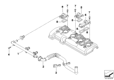 Система подачи добавочного воздуха для BMW K43 K 1200 R (0584,0594) 0 (схема запасных частей)