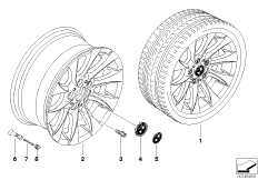 Л/с диск BMW турбинный дизайн 201 для BMW E86 Z4 3.0si N52 (схема запасных частей)