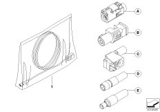 Универсальный антенный провод для BMW E85 Z4 2.2i M54 (схема запасных частей)