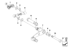 Наружные детали механизма ПП/рычаг ПП для BMW K25H HP2 Megamoto (0310,0320) 0 (схема запасных частей)