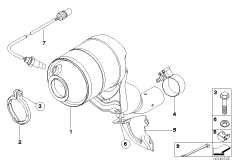Катализатор/лямбда-зонд для BMW E87 118d M47N2 (схема запасных частей)