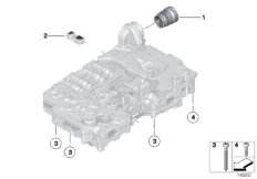 GA6HP32Z Мехатроник, детали крепления для BMW RR2 Drophead N73 (схема запасных частей)