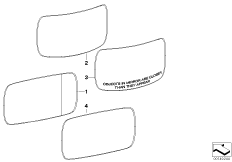 Стекло зеркала (S430A) для BMW E83N X3 2.5si N52N (схема запасных частей)
