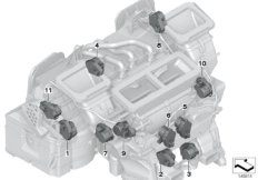 Актюатор автоматического климат-контроля для BMW RR1N Phantom N73 (схема запасных частей)