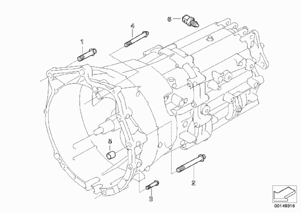 Крепление/дополнит.элементы КПП для BMW E86 Z4 M3.2 S54 (схема запчастей)