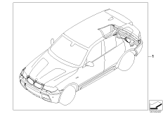 К-т доосн.аэродинамическим к-том в M-ст. для BMW E83 X3 2.0i N46 (схема запасных частей)