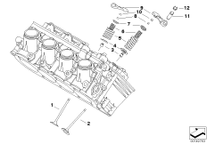 Впуск./выпуск.клапан мех.клап.газораспр. для BMW K40 K 1200 S (0581,0591) 0 (схема запасных частей)