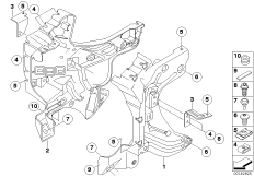 Передний кронштейн для MOTO K44 K 1300 GT (0538,0539) 0 (схема запасных частей)