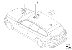 Комплект дооснащения сигнализации для BMW E91 330xi N52 (схема запасных частей)