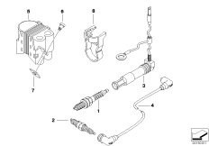 Сист.зажигания-свеча/наконечник/кат.заж. для BMW 59C2 R 1200 Montauk 03 (0309,0319) 0 (схема запасных частей)