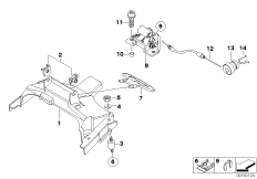 Дополнительные элементы сиденья для BMW K71 F 800 GT (0B03, 0B13) 0 (схема запасных частей)