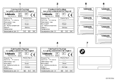 Шильдик "Автономная система отопления" для BMW E46 325i M54 (схема запасных частей)