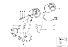 Спидометр/тахометр для BMW 259E R 850 GS 95 (0403) 0 (схема запасных частей)