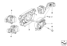 Переключатель на рул.колонке/блок упр. для BMW E63N 630i N53 (схема запасных частей)
