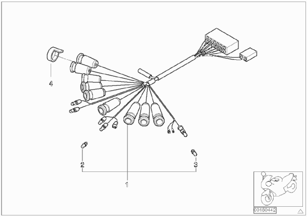 Контрольные лампы для BMW R28 R 850 R 02 (0428) 0 (схема запчастей)