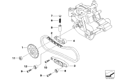 Привод смазоч.системы/масляного насоса для BMW E60 M5 S85 (схема запасных частей)