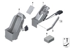 Детали телефонной трубки/крепления для ROLLS-ROYCE RR1 Phantom N73 (схема запасных частей)