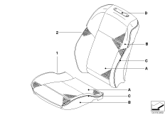 Обивка Individual многоф.сид.в M-стиле для BMW E61N M5 S85 (схема запасных частей)