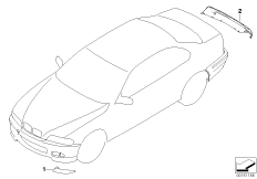 Аэродинам.принадлежности M Performance для BMW E46 320d M47N (схема запасных частей)