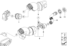 Гофрир.кожух/акустический генератор для BMW E86 Z4 3.0si N52 (схема запасных частей)