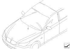 Защитный кожух лобовое/боковое стекло для BMW E46 318d M47 (схема запасных частей)