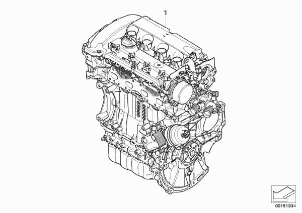 Силовой агрегат для BMW R55 Cooper S N14 (схема запчастей)
